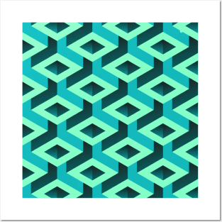 3d abstract pattern Posters and Art